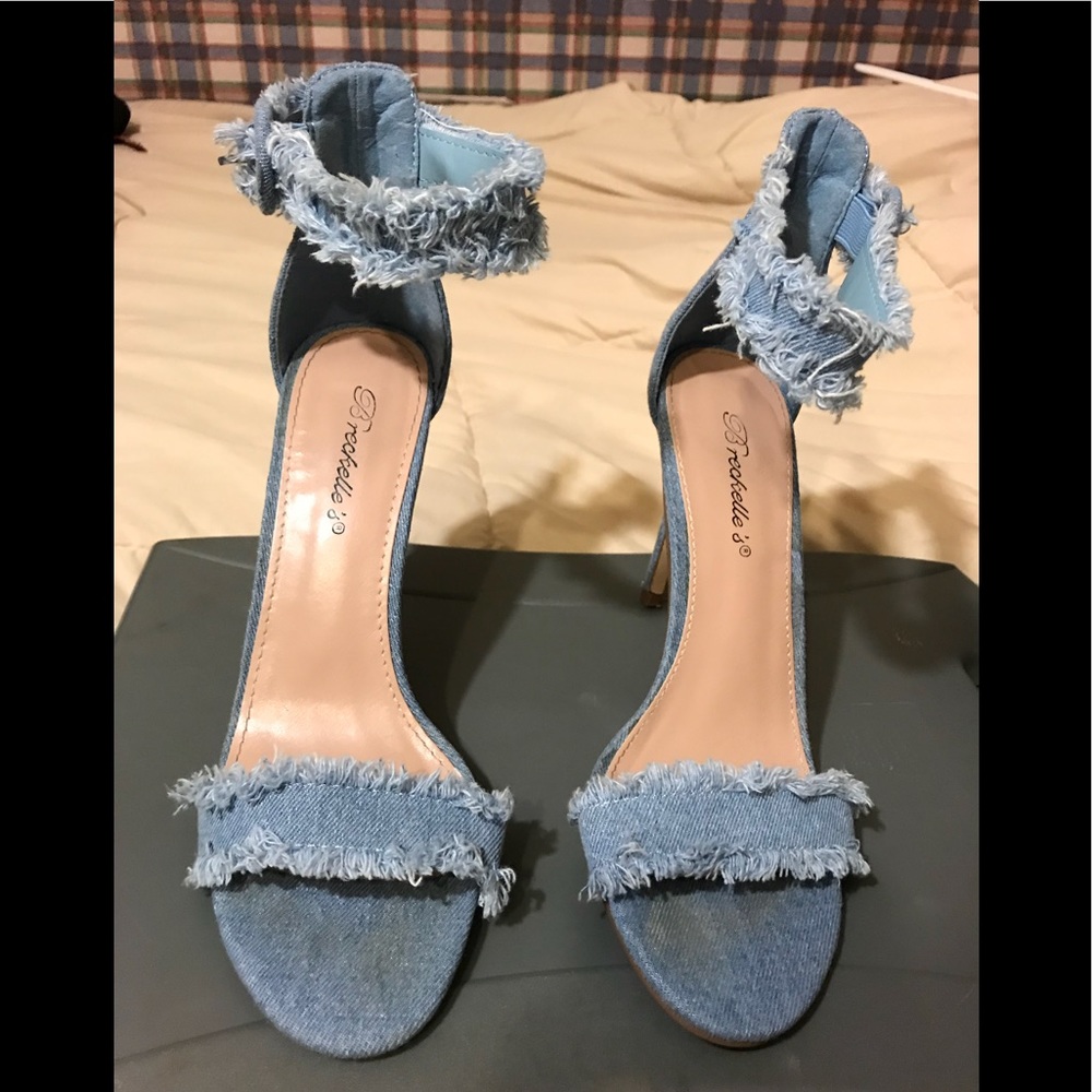 Denim heels